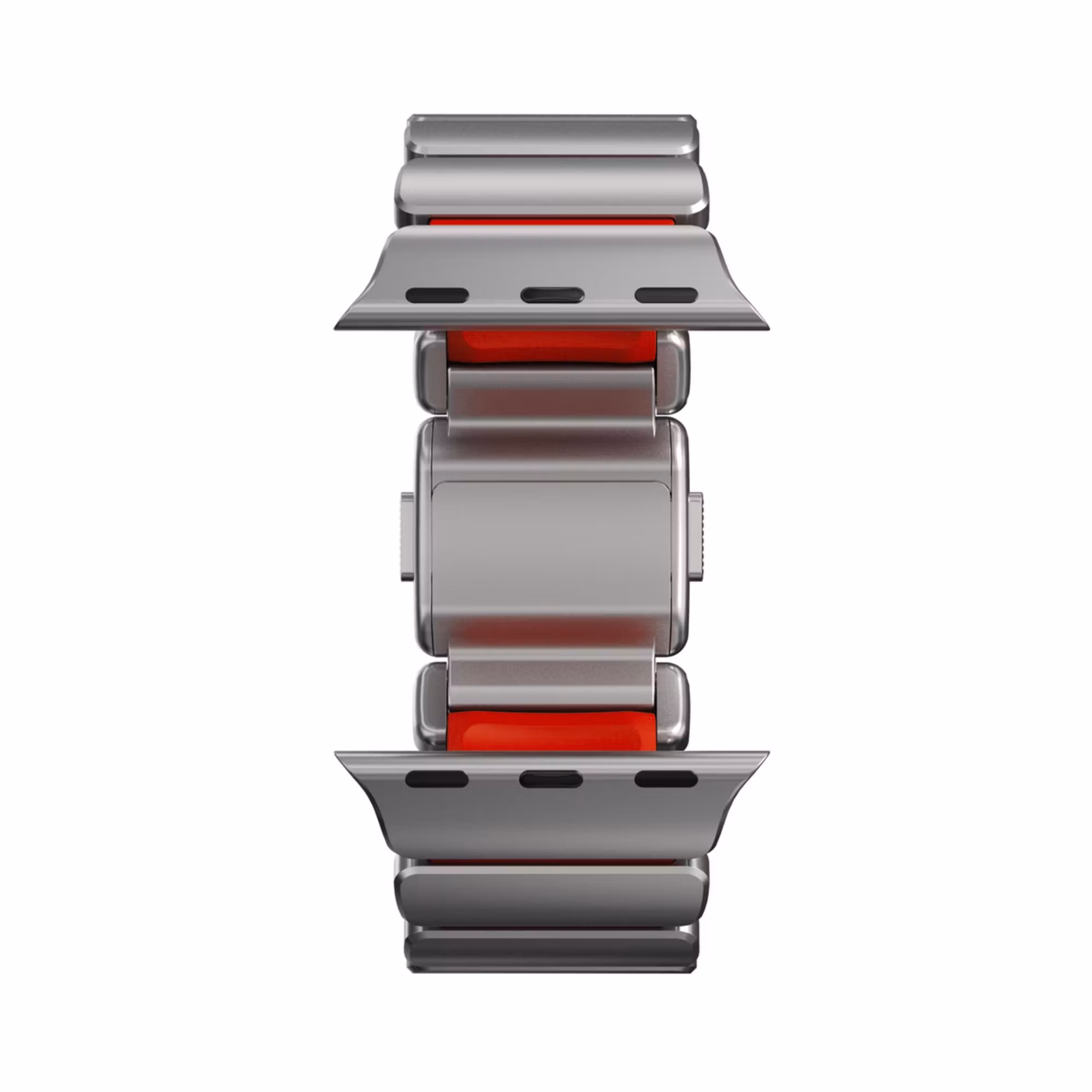 Silver / Red - Stratos Band • Apple Watch Armband