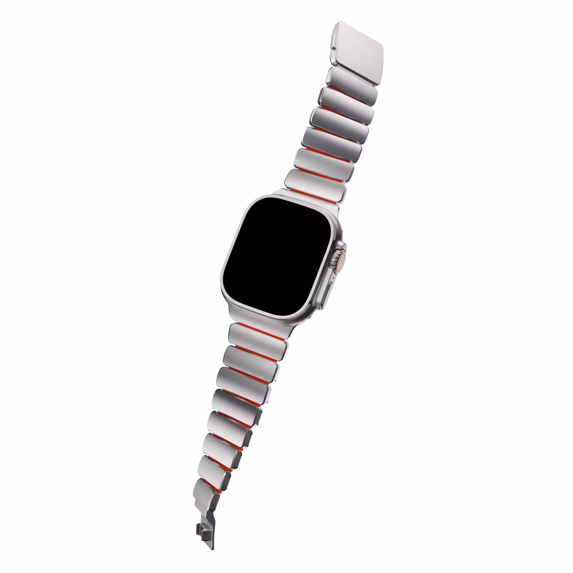 Silver / Red - Stratos Band • Apple Watch Armband