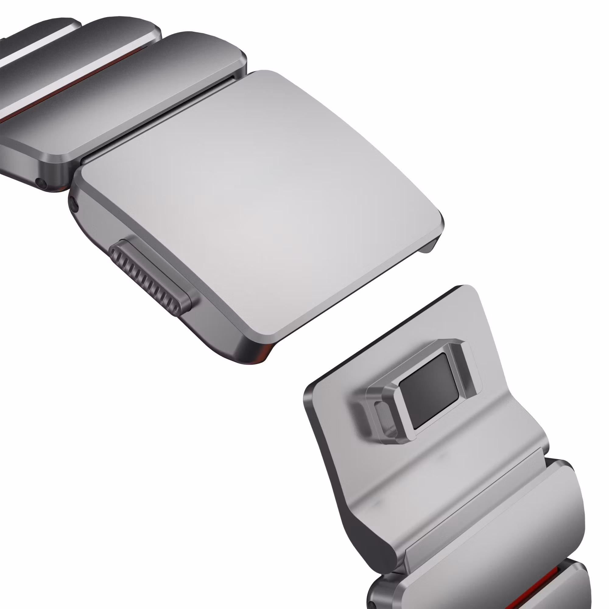 Silver / Red - Stratos Band • Apple Watch Armband