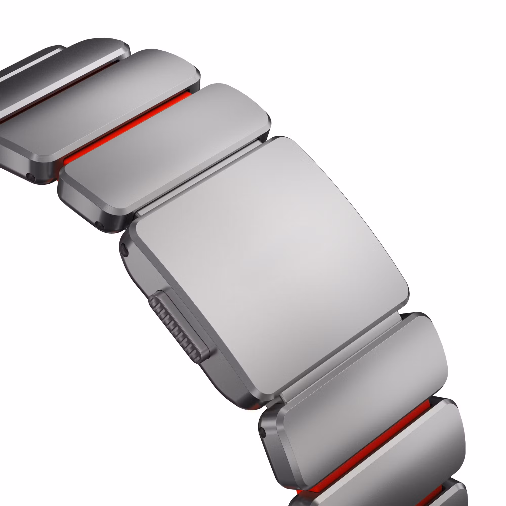 Silver / Red - Stratos Band • Apple Watch Armband