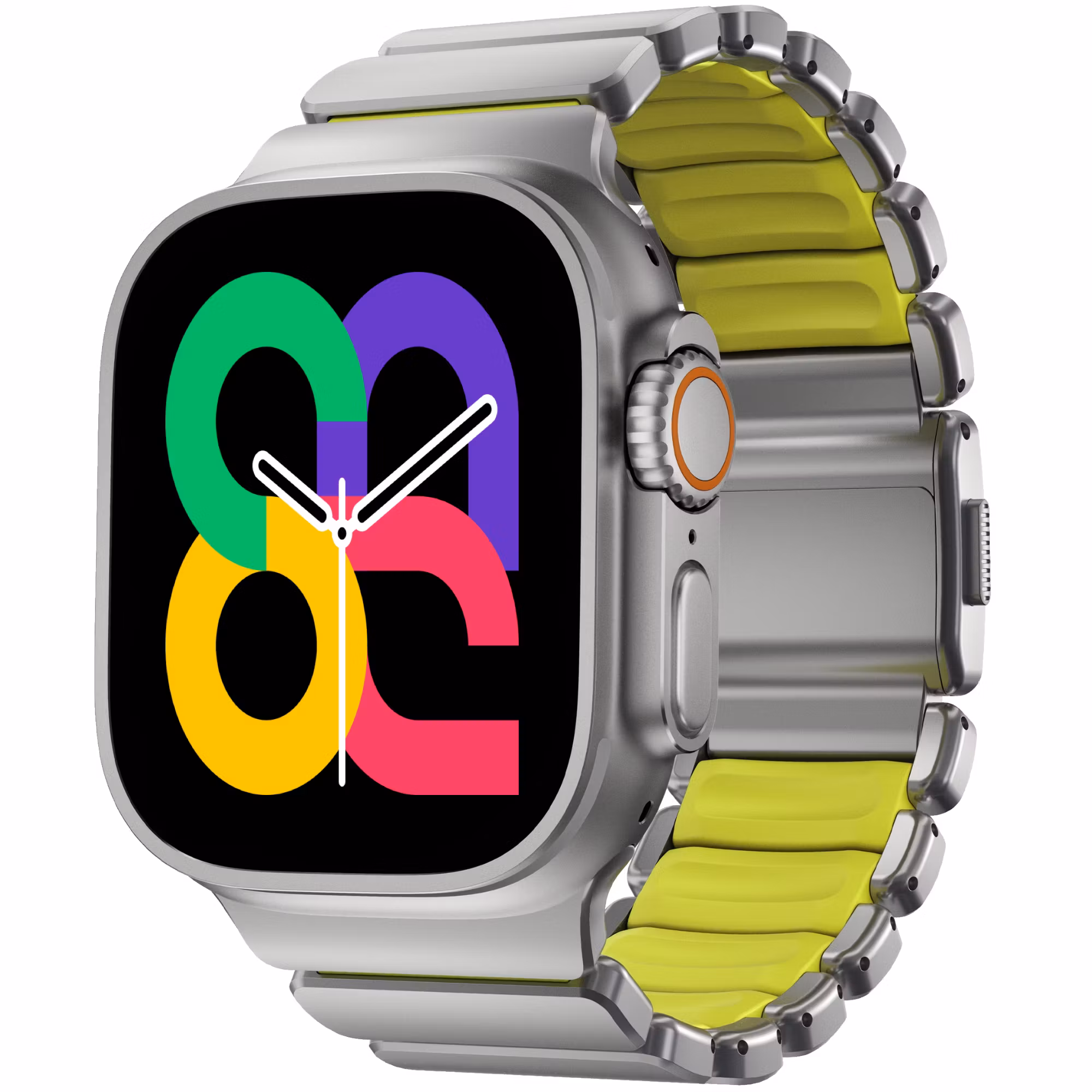 Silver / Volt - Stratos Band • Apple Watch Armband