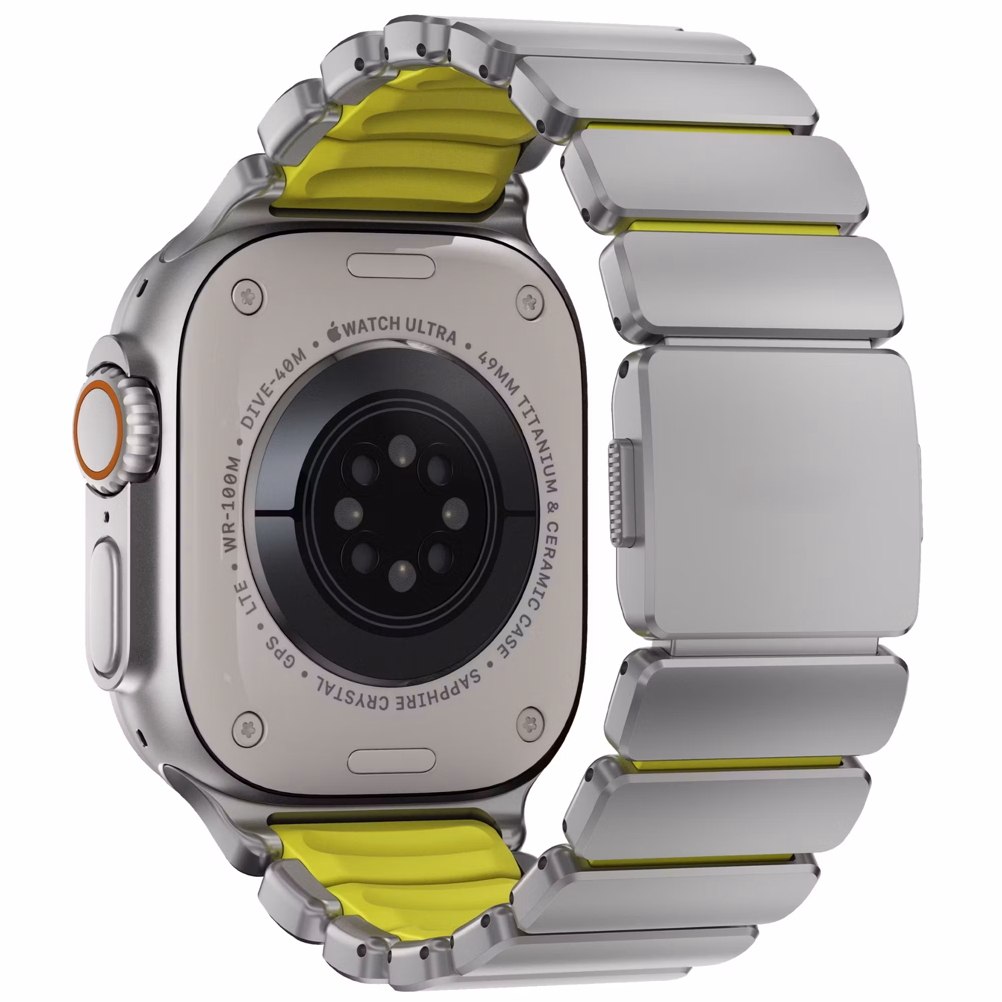 Silver / Volt - Stratos Band • Apple Watch Armband