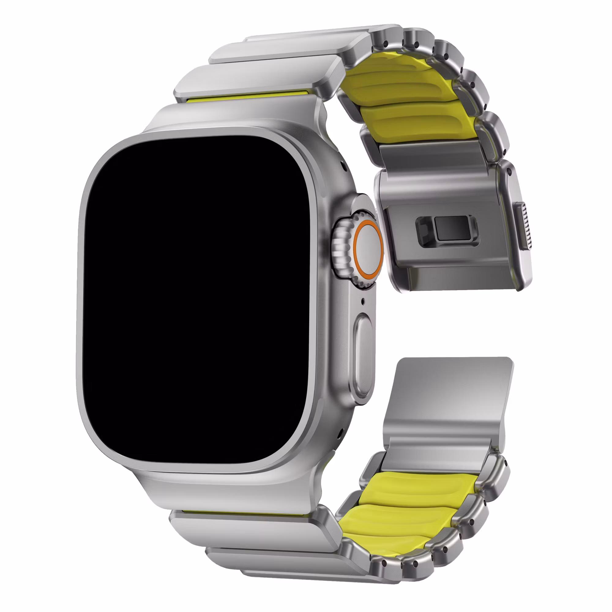 Silver / Volt - Stratos Band • Apple Watch Armband