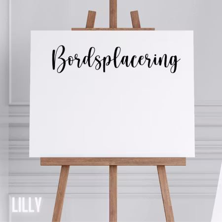 Endast text, bordsplacering