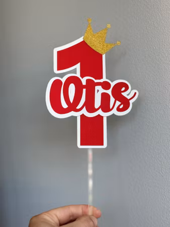 Caketopper i glitter - kalas