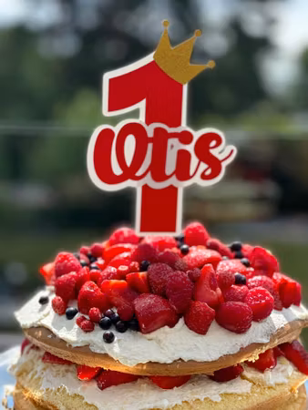 Caketopper i glitter - kalas