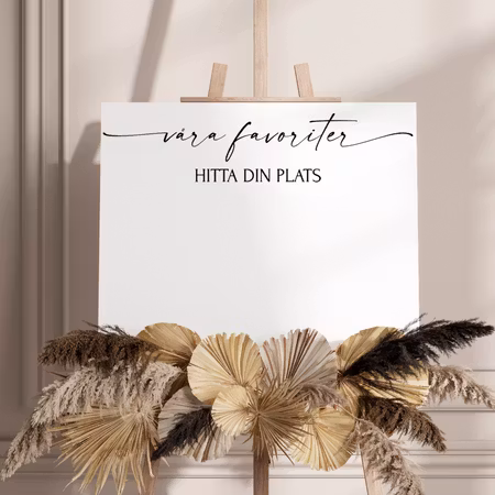 Endast text, bordsplacering