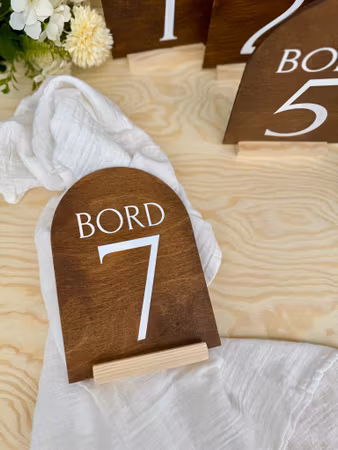 Bordsnummer - Trä