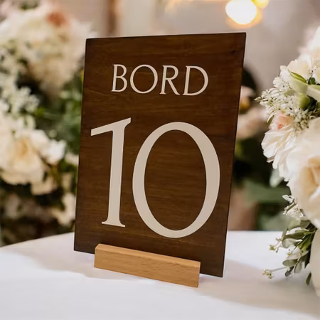 Bordsnummer - Trä