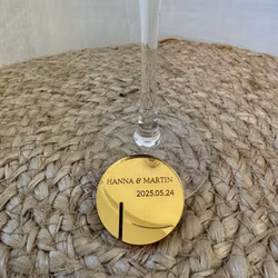 Glasmarkör med namn