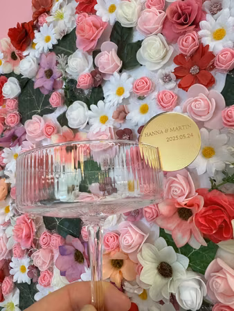 Glasmarkör med namn