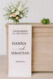 Välkomstskylt - Tyg