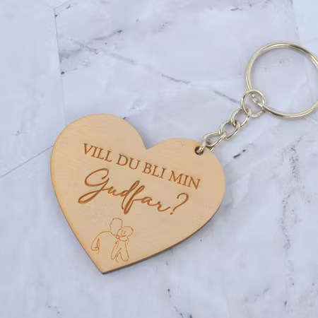 Vill du bli min gudmor? Nyckelring