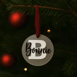 Julgransdekoration med namn