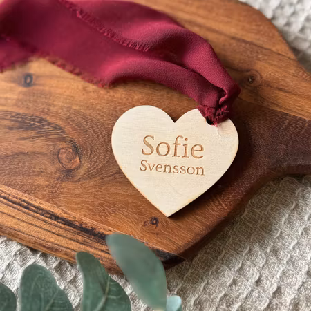 Placeringskort - Hjärta