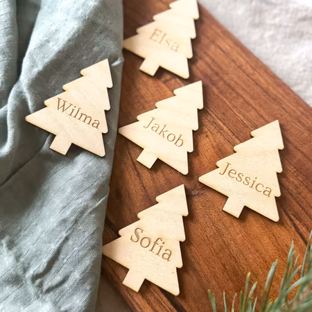 Placeringskort till julmiddagen