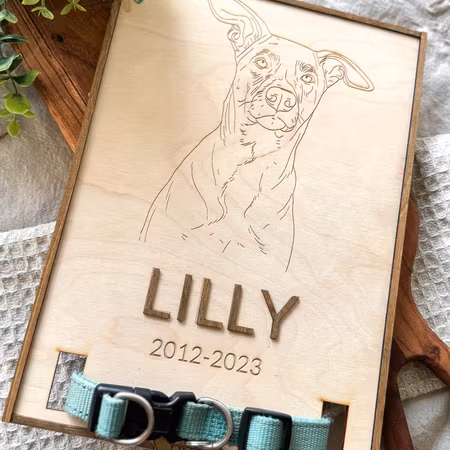 Till minne av din fyrbenta vän - plats för halsband