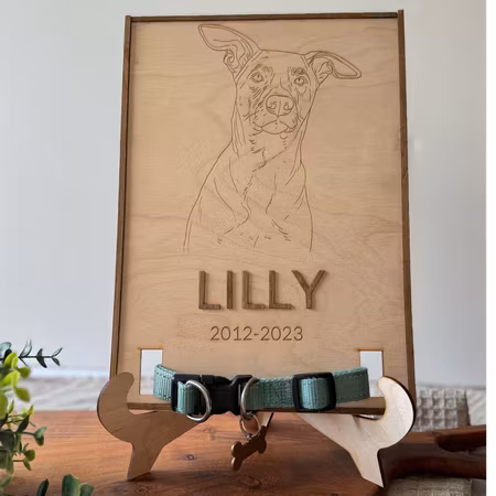 Till minne av din fyrbenta vän - plats för halsband