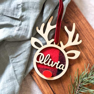 Julgranshänge – ren med namn