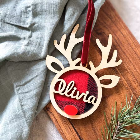 Julgranshänge – ren med namn