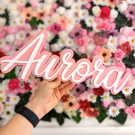 Väggdekoration - Rosa