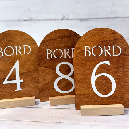 Bordsnummer - Trä