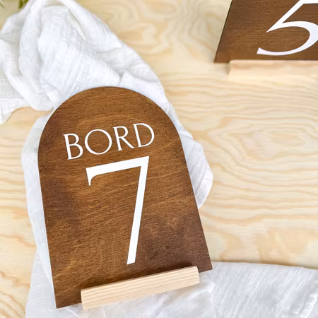 Bordsnummer - Trä