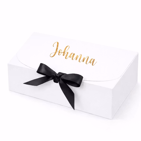 Liten presentbox med sidenband