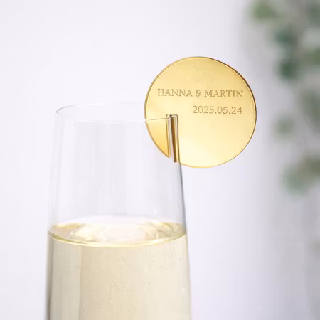 Glasmarkör med namn