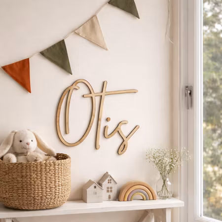 Dörr/väggdekoration med namn