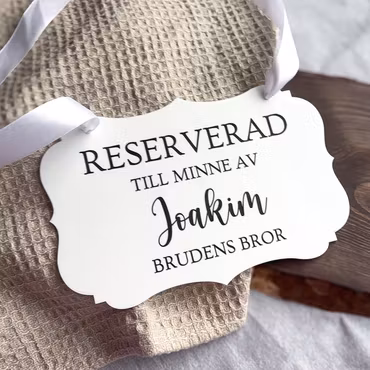 Reserverad till minne av 🕊️