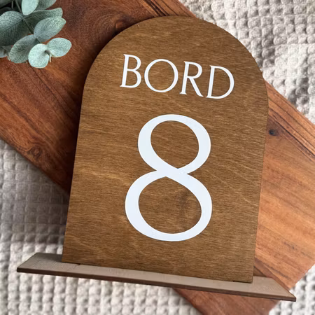 Bordsnummer - Trä