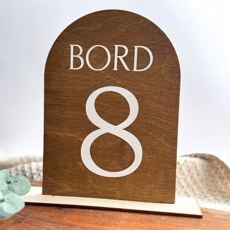 Bordsnummer - Trä
