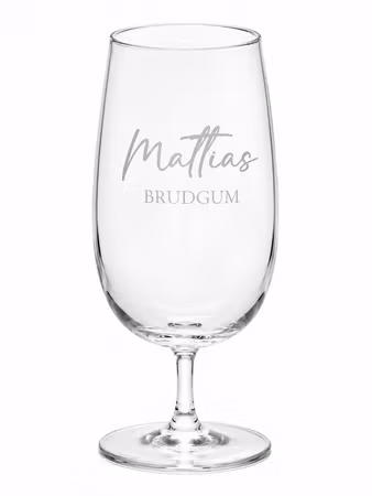 Graverat ölglas