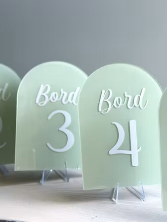 Bordsnummer 1-5 - 2:a hands sortering