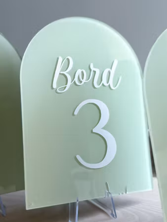 Bordsnummer 1-5 - 2:a hands sortering