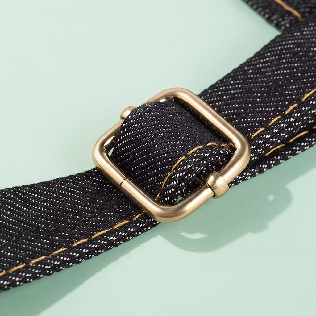 Kestävä kampaajan denim-essu