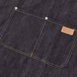 Kestävä kampaajan denim-essu