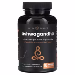 NutraChamps Ashwagandha, Extra Strength, 90 Veganske Kapsler
