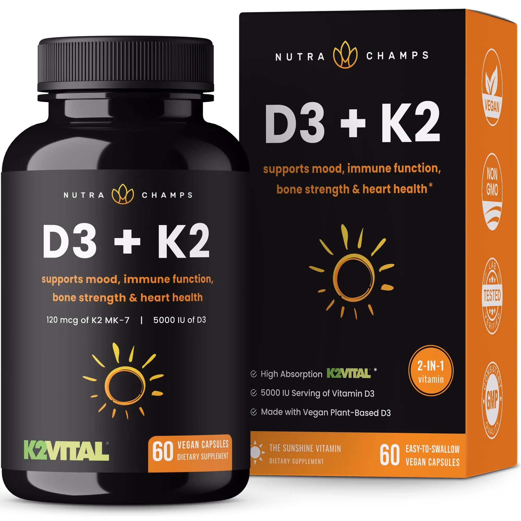 NutraChamps Vitamin D3 + K2