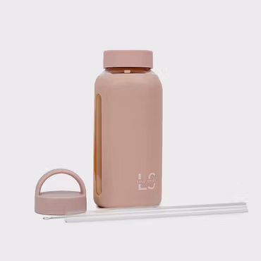 Glassflaske Line Sport Rosa