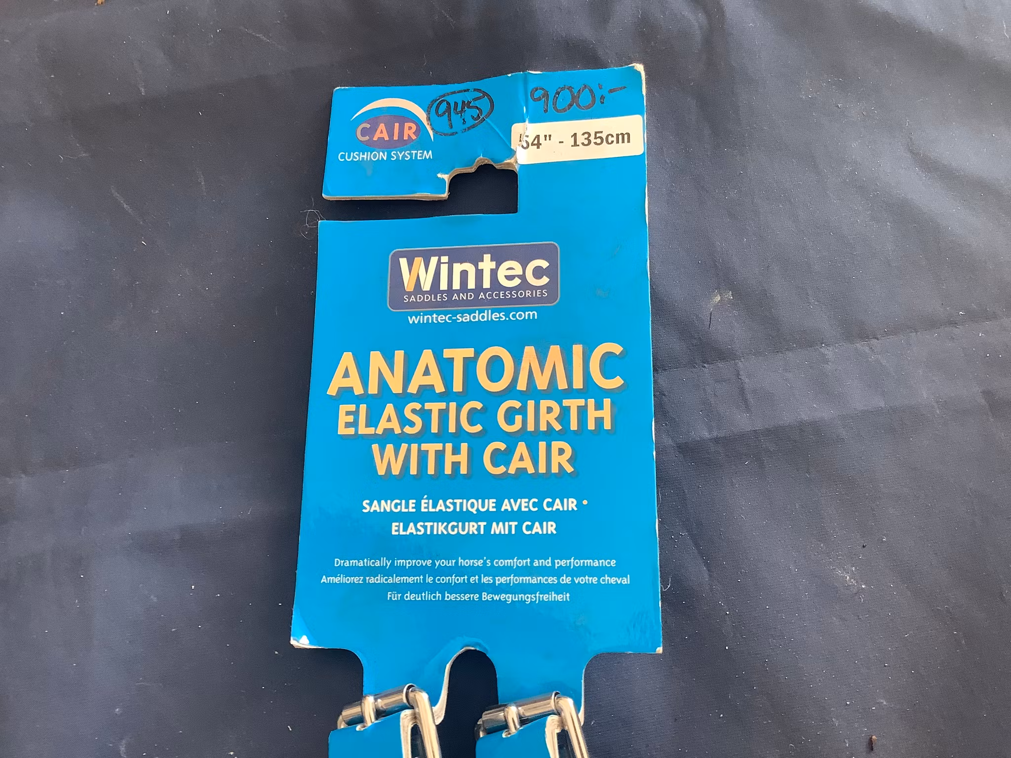 Wintec cair cushion,sadelgjord,135 cm,svart,ny