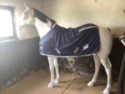 Fleecetäcke,blå,reklam,115 cm