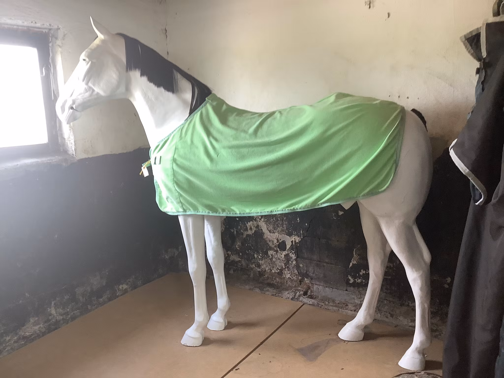 Fleecetäcke grön,115 cm,litet hål
