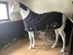 Fleecetäcke,svart,reklam,115 cm
