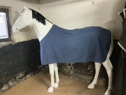 Fleecetäcke,blå,söndrigt täcke,125 cm