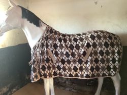 Fleecetäcke,rutigt,130 cm