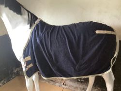 Weather beeta,fleecetäcke,blå, fattas gjordar, 110 cm