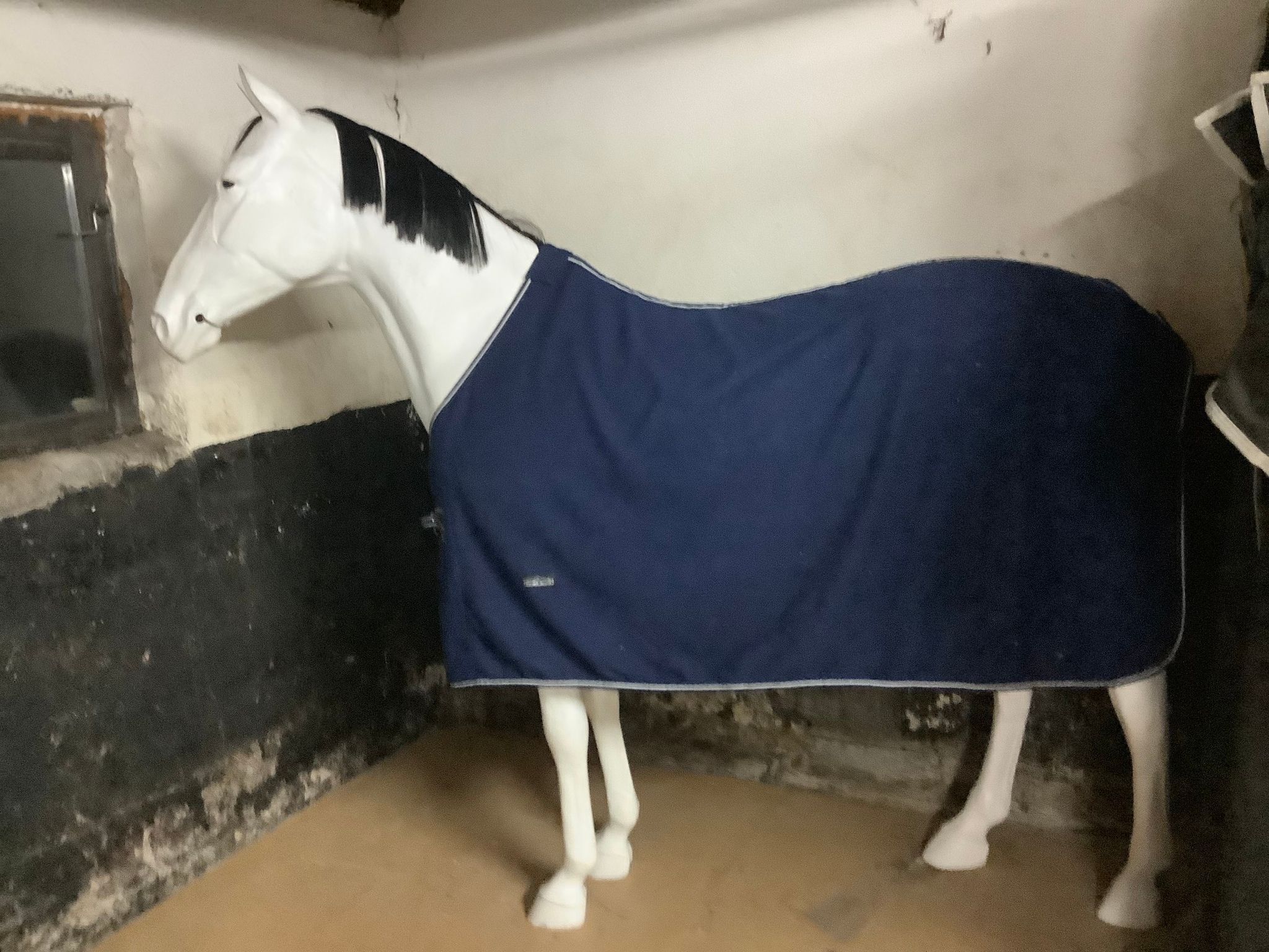 Riding house fleecetäcke,blå,135 cm