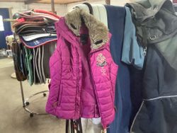 HV polo,väst,cerise,söndrig blixtlås,xs